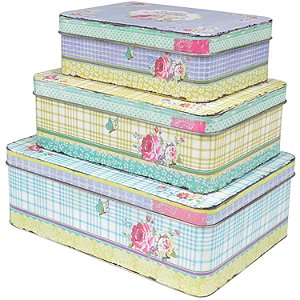 CJ DE CAIXAS DE METAL - 3 PCS