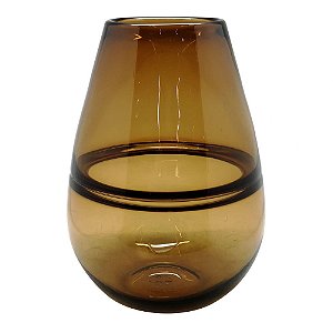 VASO DE VIDRO AMBAR