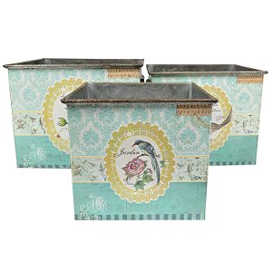 CJ DE CACHEPOTS DE METAL - 3 PCS