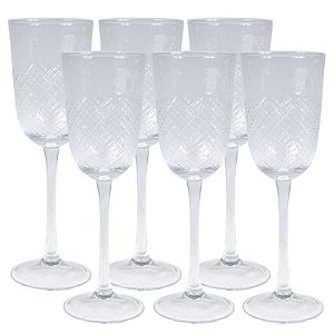 CJ DE 6 TACAS PARA VINHO BRANCO