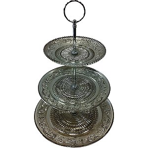 PRATOS PARA DOCES - 3 ANDARES - H 36 CM