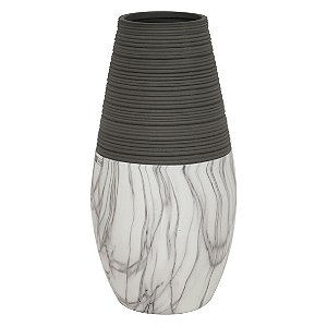 VASO DE CERAMICA MARMORIZADA 15,3CM X 15,3CM X 29,8CM