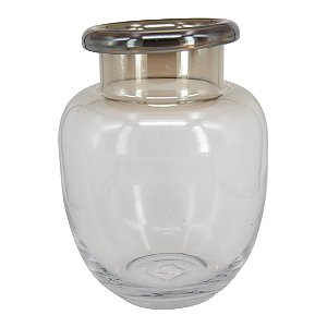 VASO DE VIDRO METALIZADO