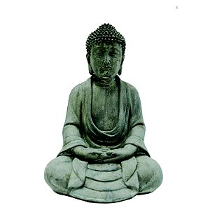 BUDDHA PARA JARDIM DE RESINA 16,5CM X 13CM X 24CM