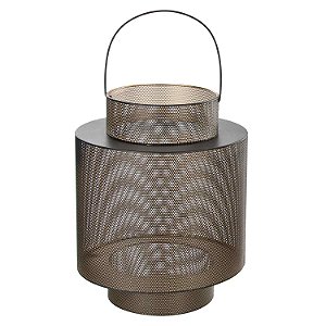 LANTERNA DE METAL BRONZE