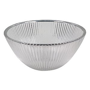 TRAVESSA DE VIDRO COM PRATA  4 PCS