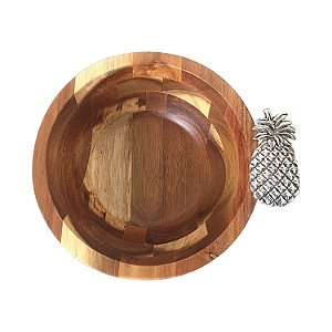 BOWL EM MADEIRA 23CM X 20CM X 8CM