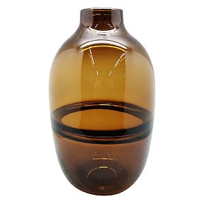 VASO DE VIDRO AMBAR