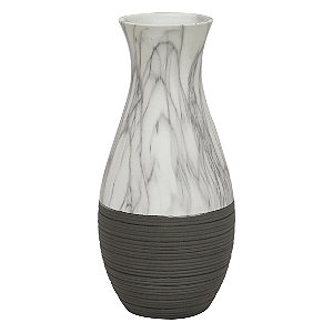 VASO DE CERAMICA MARMORIZADA 14,3CM X 14,3CM X 30,3CM