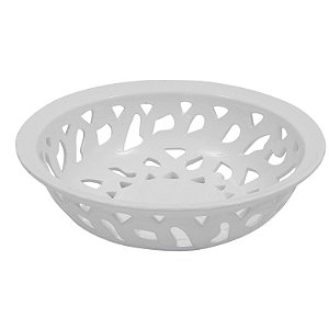 FRUTEIRA DECORATIVA DE CERAMICA BRANCA