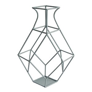 VASO DECORATIVO DE METAL 22CM X 9CM X 31,5CM