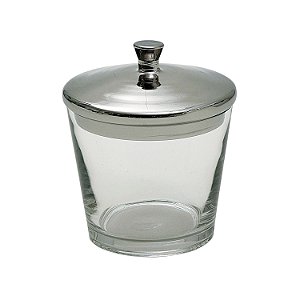 POTE DE VIDRO E METAL