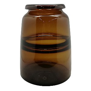 VASO DE VIDRO AMBAR
