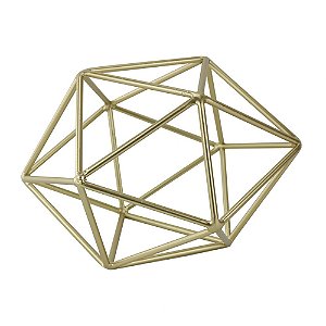 PECA DECORATIVA DE METAL DOURADO