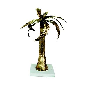 COQUEIRO DECORATIVO DOURADO 16CM X 14CM X 24CM