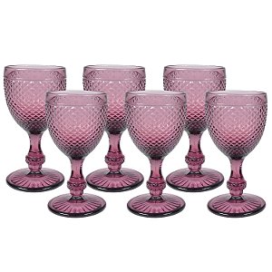 CJ. DE TACAS BICO DE JACA ROSA VINHO - 6PCS