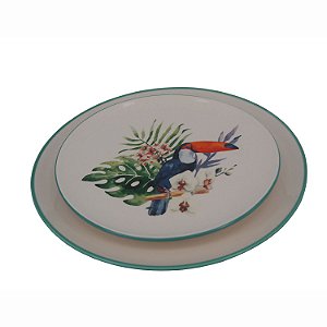 CJ DE PRATOS DE CERAMICA TUCANO  2 PCS G 31CM X 31CM X 2,2CM