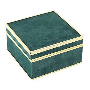CAIXA DECORATIVA DE TECIDO 15CM X 15,5CM X 8,5CM