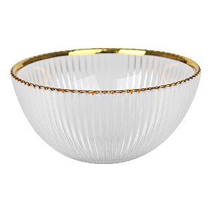 TRAVESSA DE VIDRO COM DOURADO 4 PCS