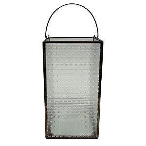 LUMINARIA DE VIDRO COM METAL PRETO