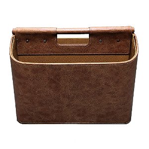 SUPORTE PARA ACESSORIOS DE COURO MARROM