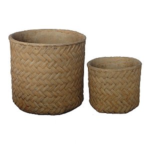 CONJ DE CACHEPOTS DE CIMENTO  2 PECAS