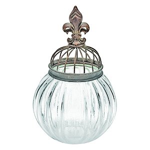 PECA DECORATIVA DE FERRO E VIDRO