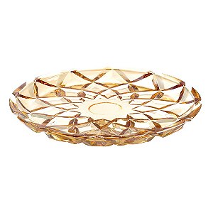 PRATO DE DOCES DE VIDRO AMBAR 6 PCS