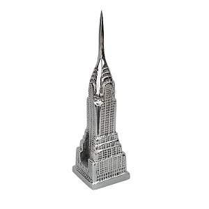 PECA DECORATIVA EM  PRATEADO 39CM