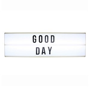 LUMINARIA DE MESA LED (10 LEDS) COM 60 LETRAS 50CM X 15CM X