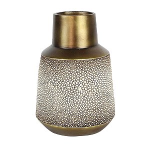 VASO DE RESINA COM DOURADO