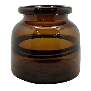 VASO DE VIDRO AMBAR