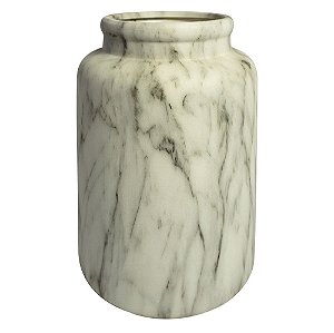 VASO DE CERAMICA MARMORIZADO 17,5CM X 17,5CM X 24CM