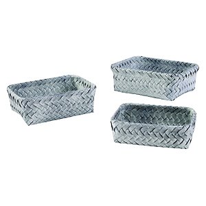 CJ. DE CESTOS PLASTICO BRANCO GELO - 3 PCS