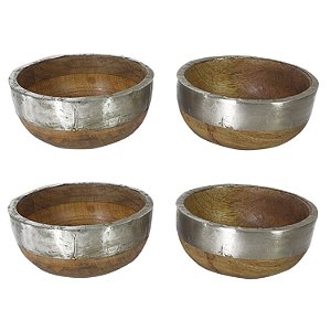 CJ DE BOWL DE MADEIRA - 4 PCS