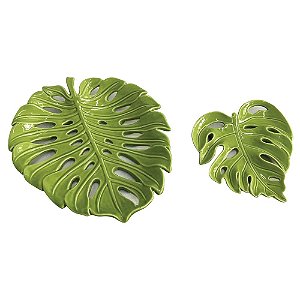 CJ. DE PRATOS DE CERAMICA - COSTELA DE ADAO - 2 PCS