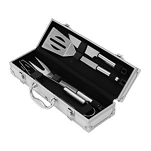 KIT CHURRASCO COM MALETA 4 PCS