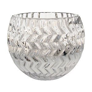 CJ DE CASTICAIS DE VIDRO CROMADO  6PCS 8CM X 8CM X 8CM