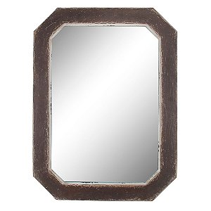 ESPELHO DECORATIVO COM MOLDURA DE MADEIRA 58,5CM X 78,5CM X