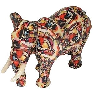 ELEFANTE DECORATIVO DE CERAMICA