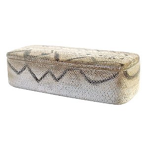 CAIXA COM TAMPA TIPO COBRA CINZA 25CM X 10CM X 7,3CM
