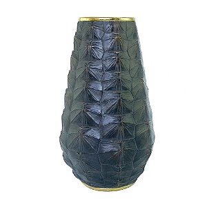 VASO DE RESINA COM DOURADO