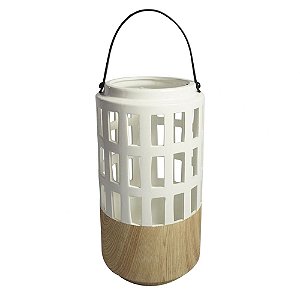 LANTERNA DE RESINA 17,7CM X 17,7CM X 34,7CM