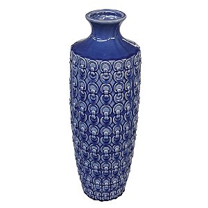 VASO DECORATIVO DE CERAMICA AZUL18CM X 18CM X 53CM