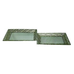 CJ DE BANDEJAS DE METAL  2 PCS G 49 X 34,5 X 5CM | P 44 X 30