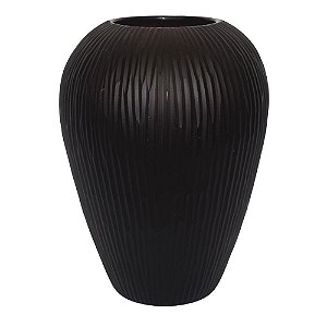 VASO DE VIDRO COM TEXTURA MARROM 19,5CM X 26,5CM