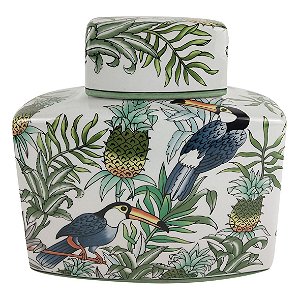 POTE DE PORCELANA TUCANO 21CM X 11CM X 20CM