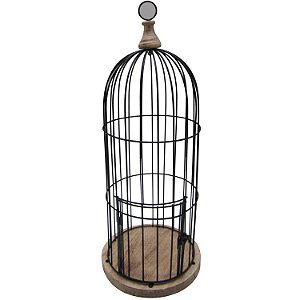 GAIOLA DECORATIVA DE FERRO - 23X23X55 CM