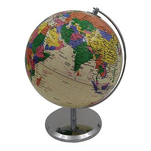 GLOBO DECORATIVO DE PLASTICO E METAL - BEGE