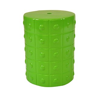 BANQUETA  SEAT GARDEN DE CERAMICA  - VERDE  - 33X33X44 CM